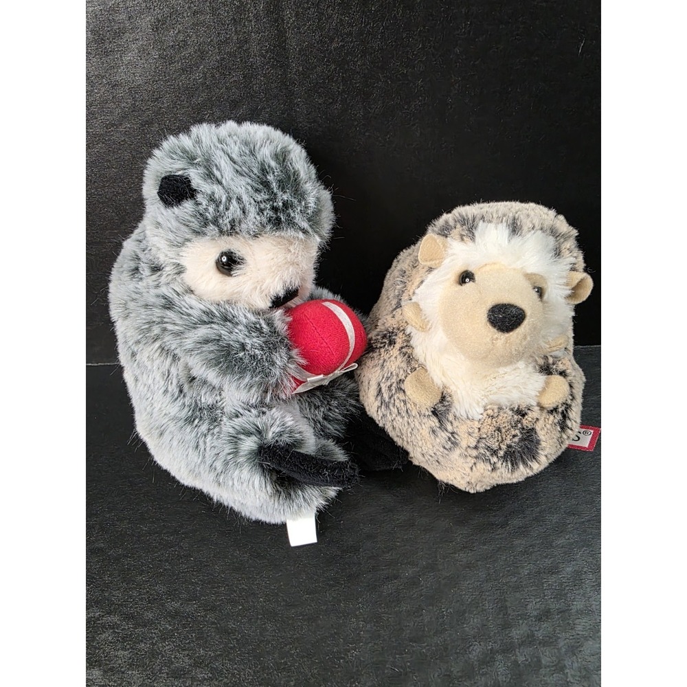 Douglas Cuddle Toys Baby Sea‎ Otter W/Gift And Spunky Hedgehog Plush Toy Lot